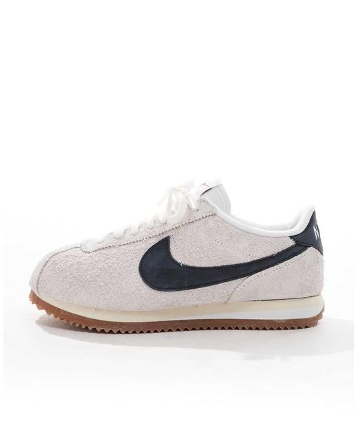 Nike White Cortez Suede Trainers