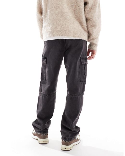 Jack & Jones – eddie – locker geschnittene cargo-jeans in Natural für Herren