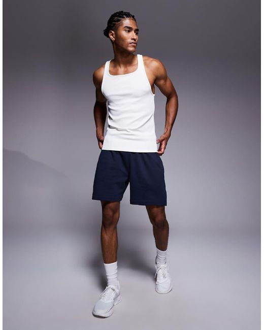 4505 Blue Icon Heavyweight Cotton Sweat Shorts With Quick Dry Finish for men