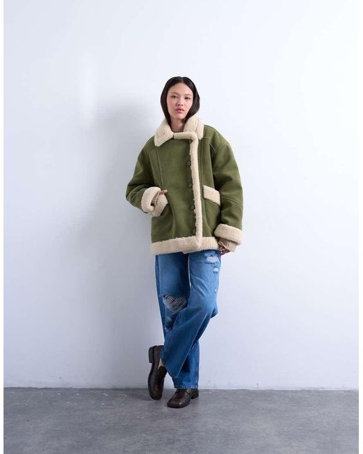 Cappotto di TOPSHOP in Green