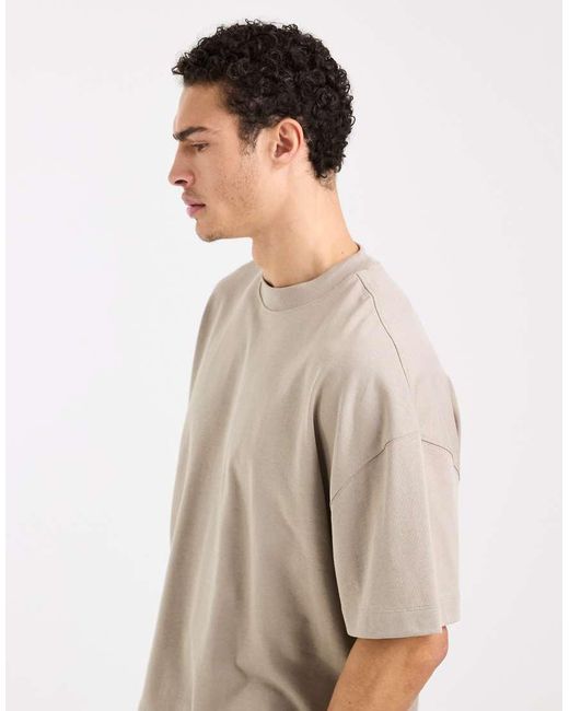 4505 Gray Heavyweight Cotton Boxy Oversized Drop Shoulder T-Shirt With Quick Dry Finish for men