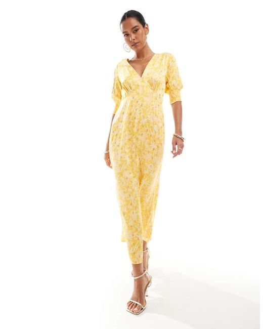 Never Fully Dressed Metallic May Puff Sleeve Fleck Maxi Dress