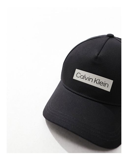 Calvin Klein Black Embroidered Logo Baseball Cap for men