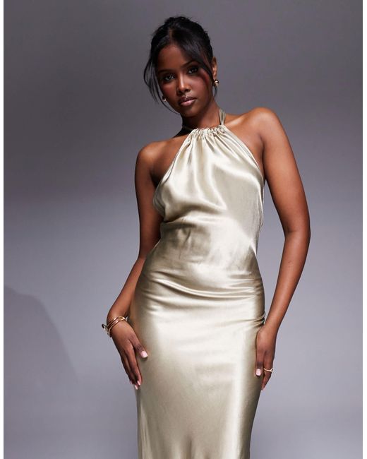 River Island Gray – träger-maxikleid
