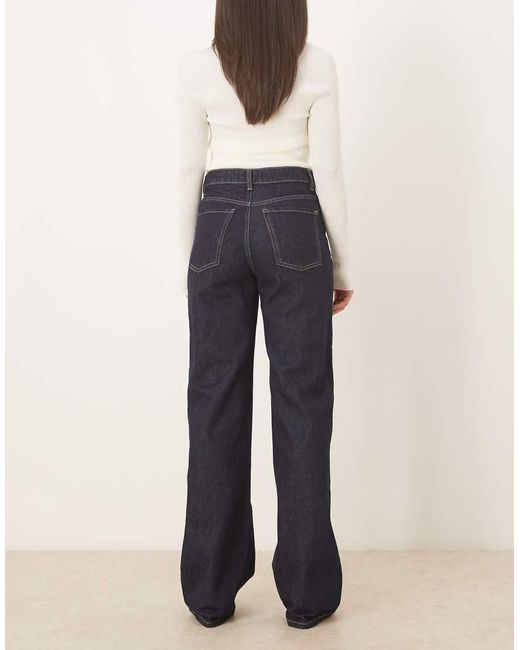 Vaqueros Azul Añil De Pernera Recta De 100% Algodón Danila De Mango de color Blue