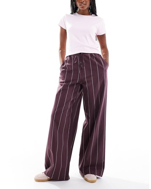 ASOS Purple Wide Leg Trousers