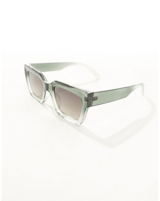 ASOS Black Bevel Square Sunglasses