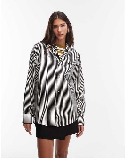 Carhartt Gray Daldry Stripe Long Sleeve Shirt