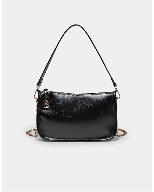 Stradivarius Black Multi-Position Crossbody Bag