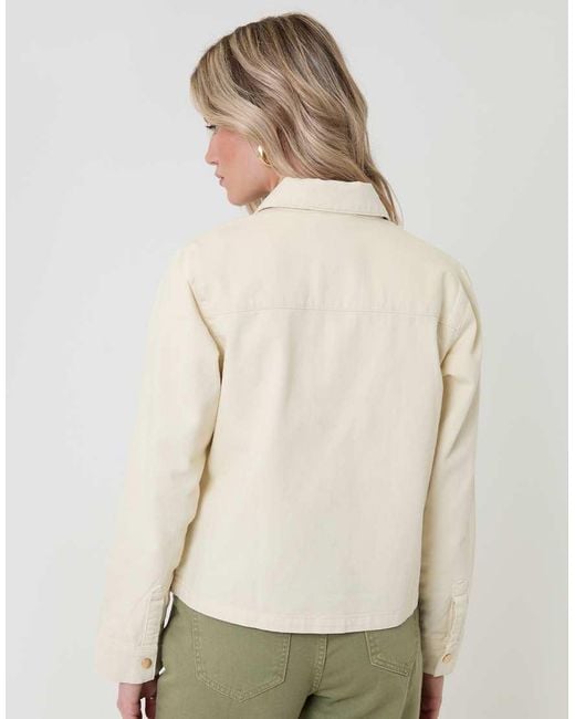 Threadbare Natural Patch Pocket Denim Shacket