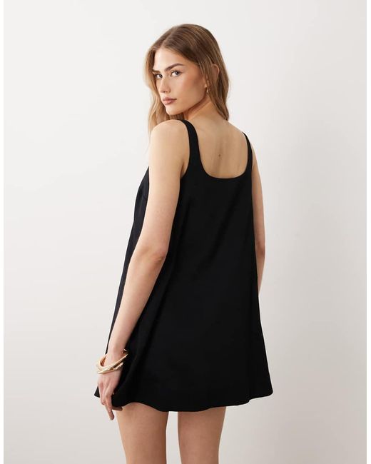 ASOS Natural Scoop Neck Shift Mini Dress