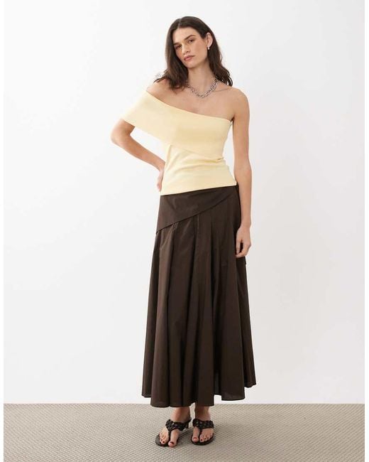 Mango Natural One Shoulder Top