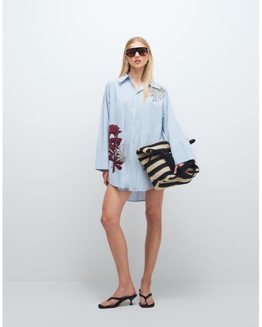 ASOS Blue Shirt Mini Dress