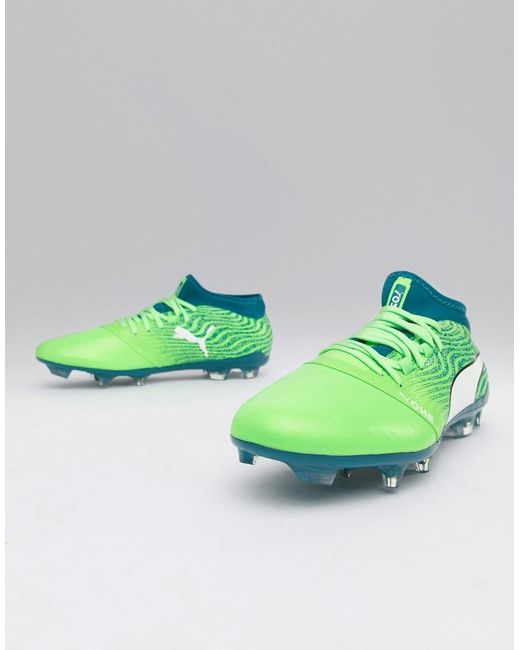 Puma Rubber One 18 2 Firm Ground Football Boots In Green For Men