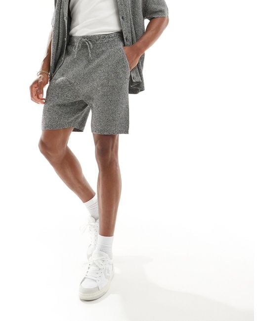 ASOS Gray Co-ord Knitted Shorts for men