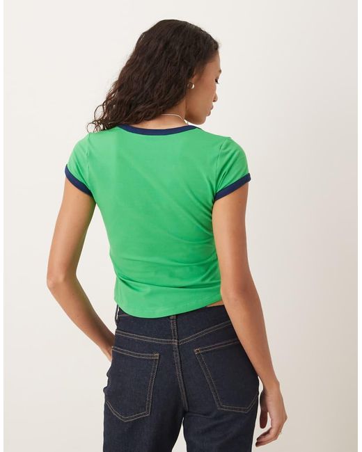Calvin Klein Green Ringer Baby T-shirt