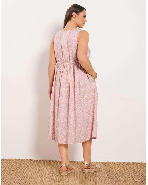 Yours Clothing Pink Ditsy Floral Sundress