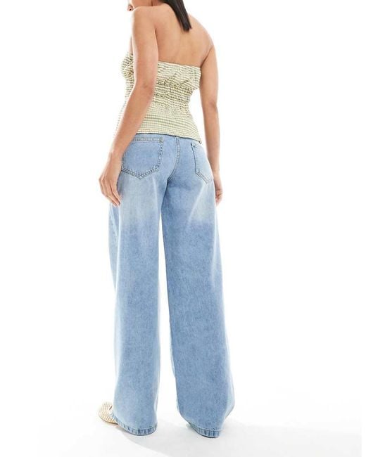 Daisy Street Blue Low Rise Boyfriend Jeans