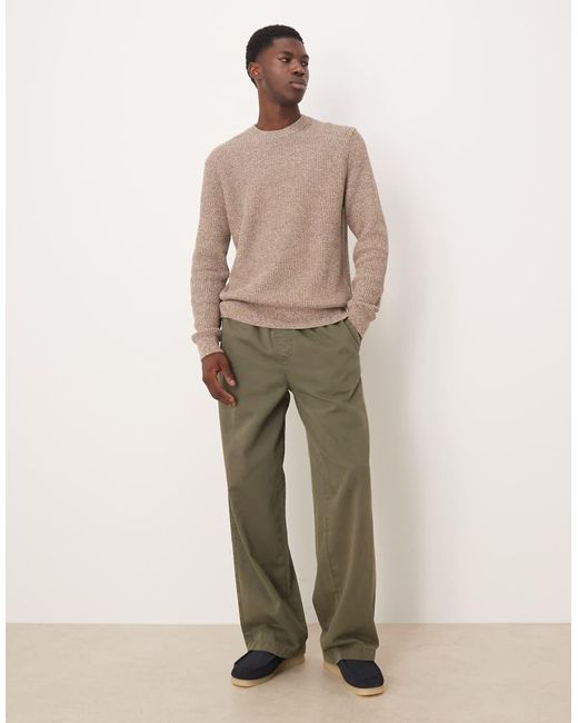 Mango Natural 100% Wool Knitted Jumper for men