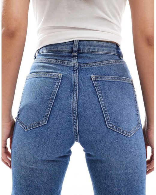 ONLY Blue Mishy High Waist Wide Leg Jeans
