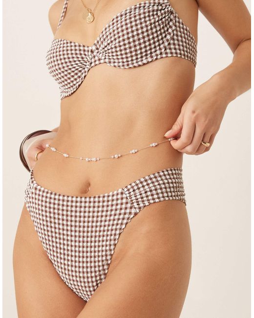 ASOS Brown – e bauchkette mit kunstperlen