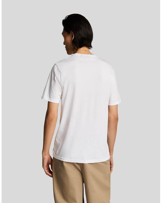 Lyle & Scott White Superfine Cotton T-Shirt for men