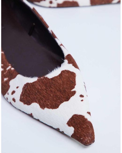 TOPSHOP White Ace Point Toe Flat Shoe