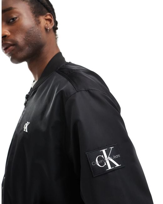 Bomber Calvin Klein pour homme en coloris Noir Lyst