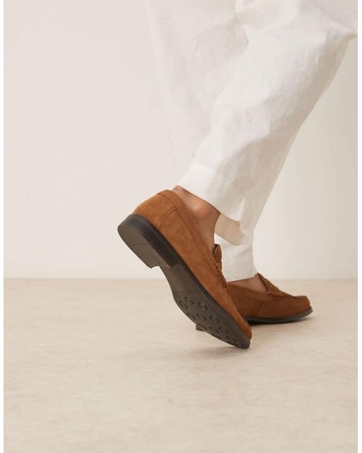 ASOS Natural Penny Loafers for men