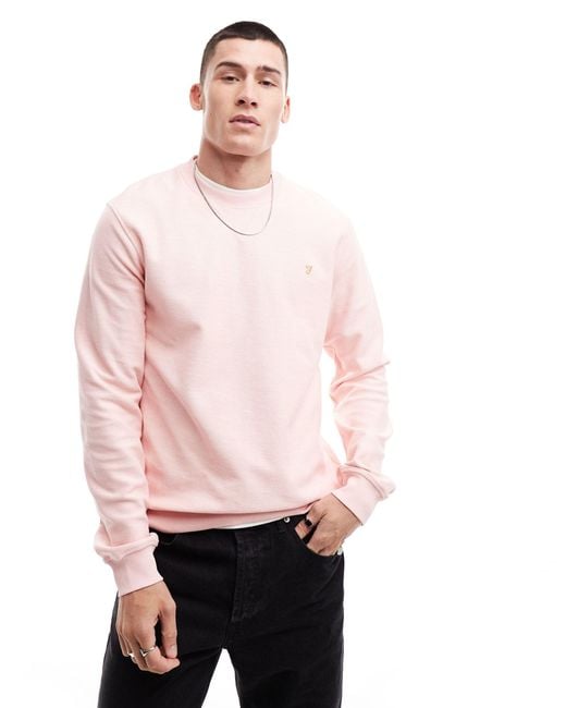 Farah Pink Twill Sweatshirt for men