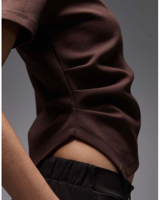 ASOS Black Asym Drape Tee