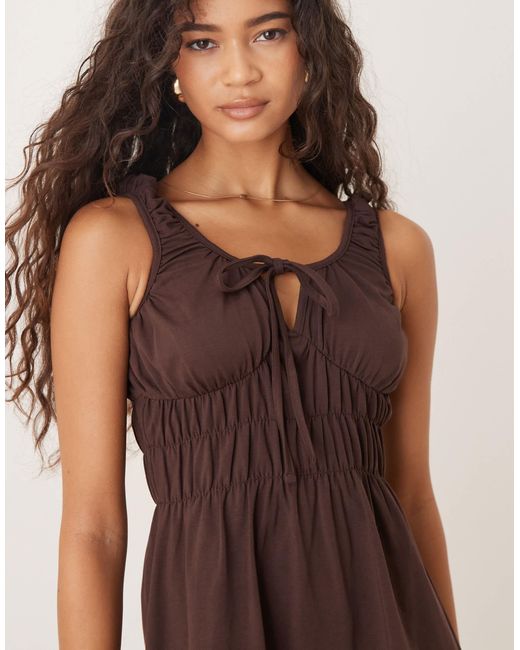 ASOS Brown – kurzes prärie-kleid
