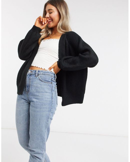 boxy cardigan black