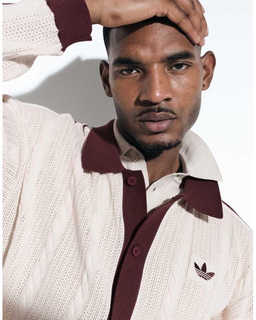 adidas Originals x ASOS Brown Knitted Cardigan for men