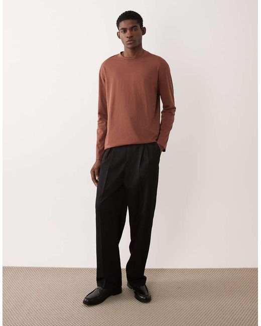 ASOS Red Essentials Relaxed Long Sleeve T-Shirt for men