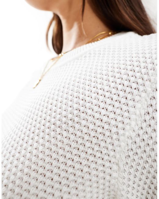 Vila White – langärmliger strickpullover