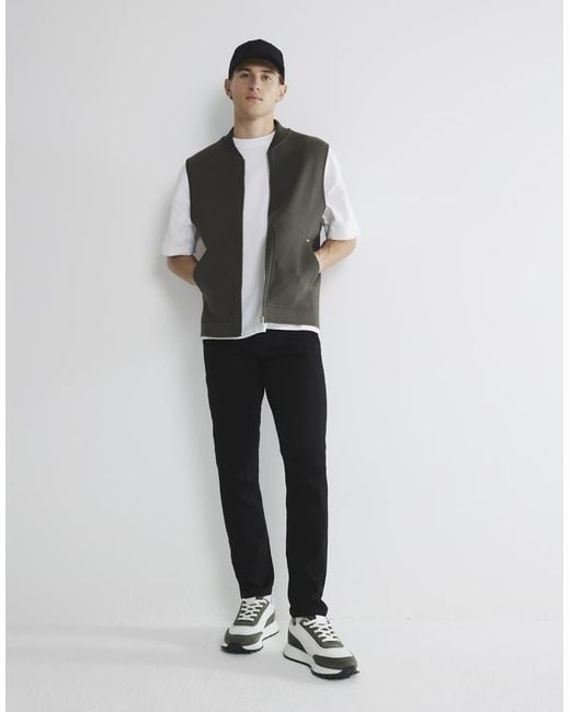 River Island White Skinny Fit Stretch Jeans for men