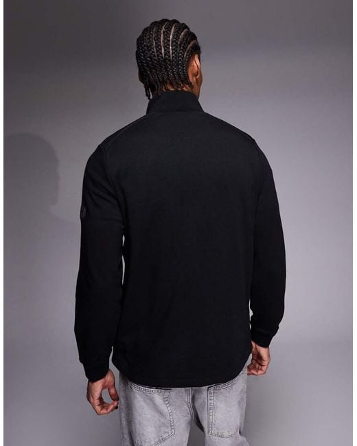 Barbour Gray Ethan Funnel Neck Quilted Zip Through Sweatshirt for men