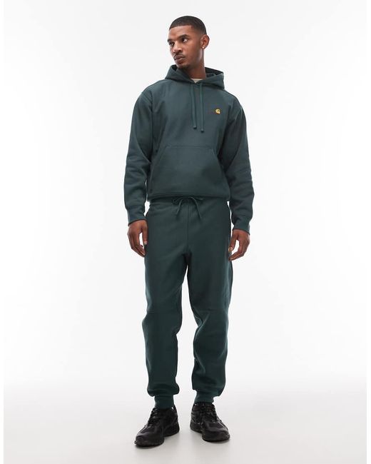 Carhartt Black Amercian Script Cuffed Joggers for men