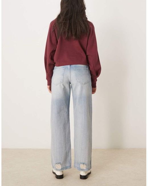 Vaqueros Holgados Con Y Acabado Texturizado De -Azul ASOS de color Blue