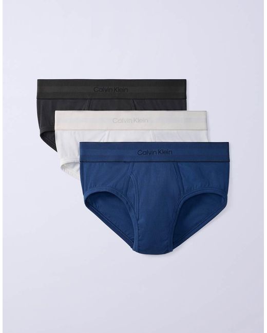 Calvin Klein Blue Jung Kook For 3-pack Cotton Trunks for men