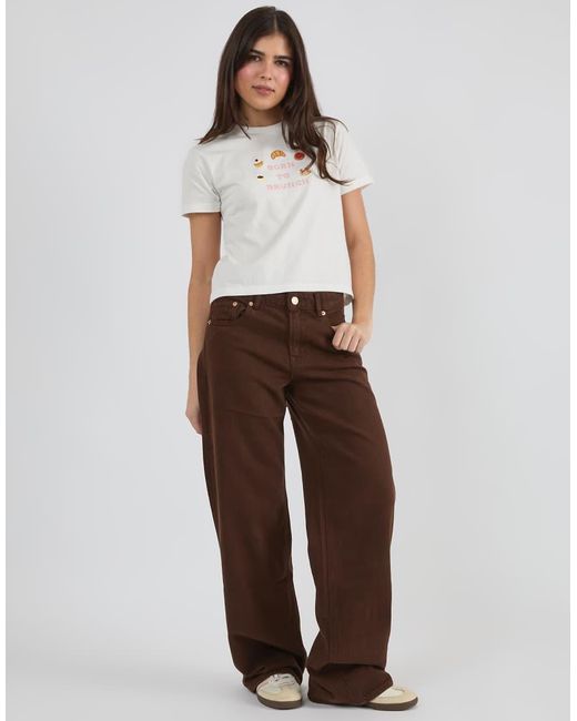 Skinnydip London White Born To Brunch Baby Tee