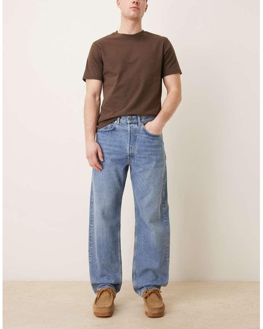 ARKET Blue Creek Tapered Fit Wide Leg Jeans for men