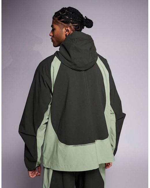 Nike Gray Tech Woven Oversized Full Zip Hoodie for men