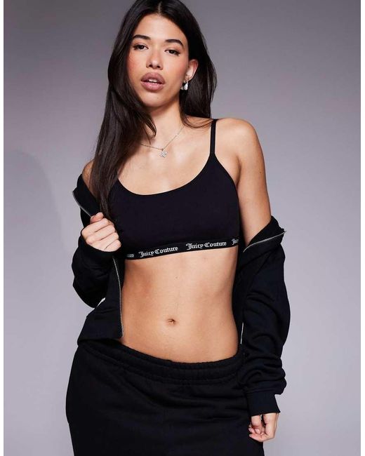 Bralette Triangular De Juicy Couture de color Black