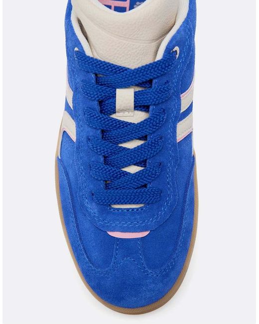 Stradivarius Blue Casual Leather Trainers