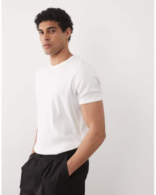 Jack & Jones White Rib Regular T-shirt for men