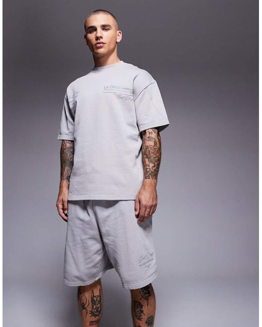 River Island Gray 'le Desir' Shorts for men