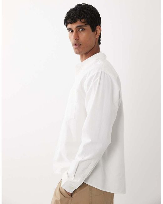 Cotton On White Long Sleeve Shirt for men