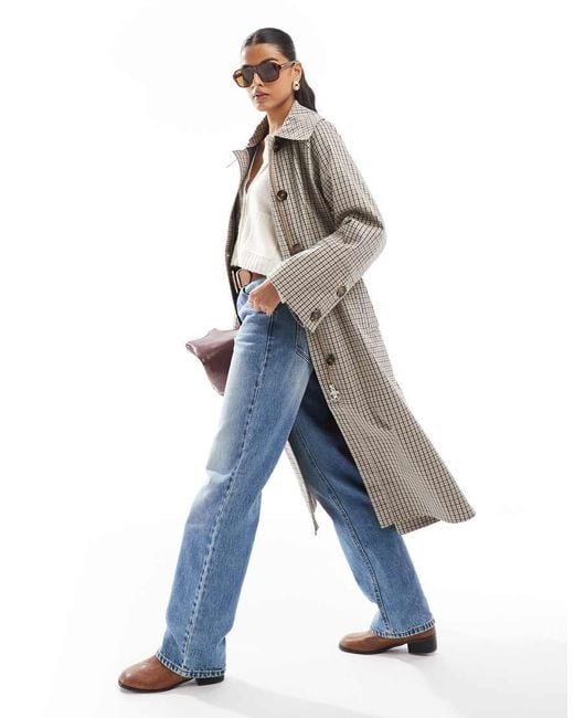 Barbour Blue Beatrix Showerproof Trench Coat Check